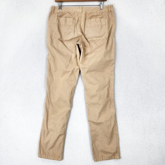 J Crew Pants Womens 8 Khaki Beige City Fit 100% Cotton Straight Leg Utility - Picture 8 of 12